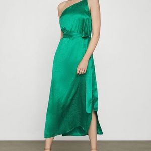 BCBG MaxAzria Dotted Satin Cocktail Dress